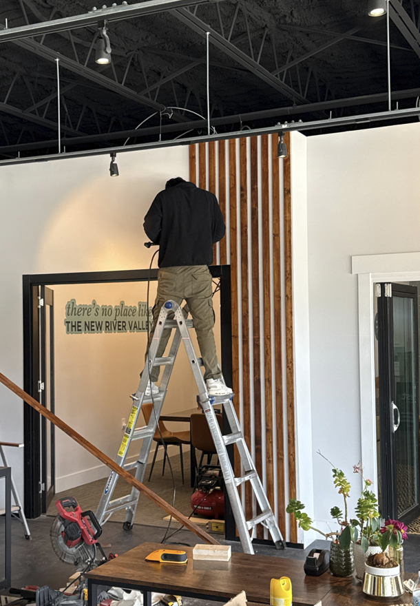 MACS & Partners contractor reviewing renovation plans with a homeowner in Blacksburg, VA